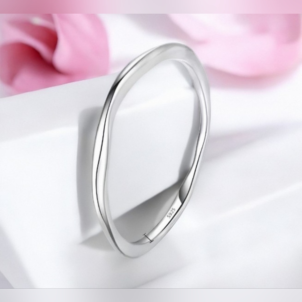 Sterling Silver Stackable Wavy Ring Womens Jewelry
